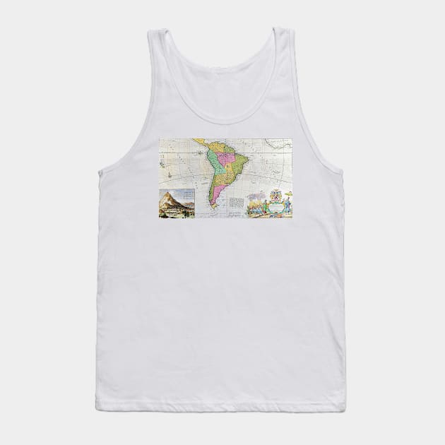 Ancient South America Map Tank Top by Culturio